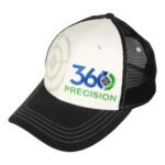 360 Precision Trucker Hat, White/Black