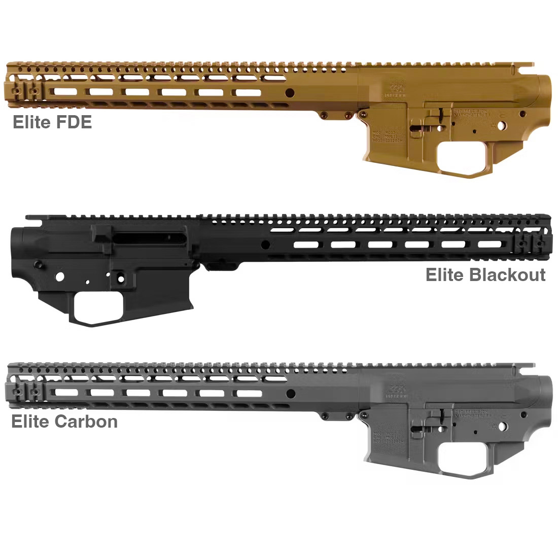 13.5 AR-15 M4 Builder Sets One Color Elite Cerakote