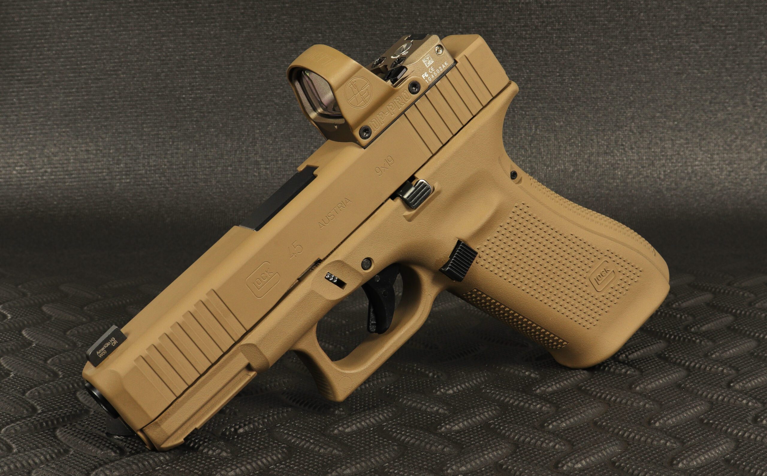 Cerakote FDE 9mm Glock 45 Optic Cut